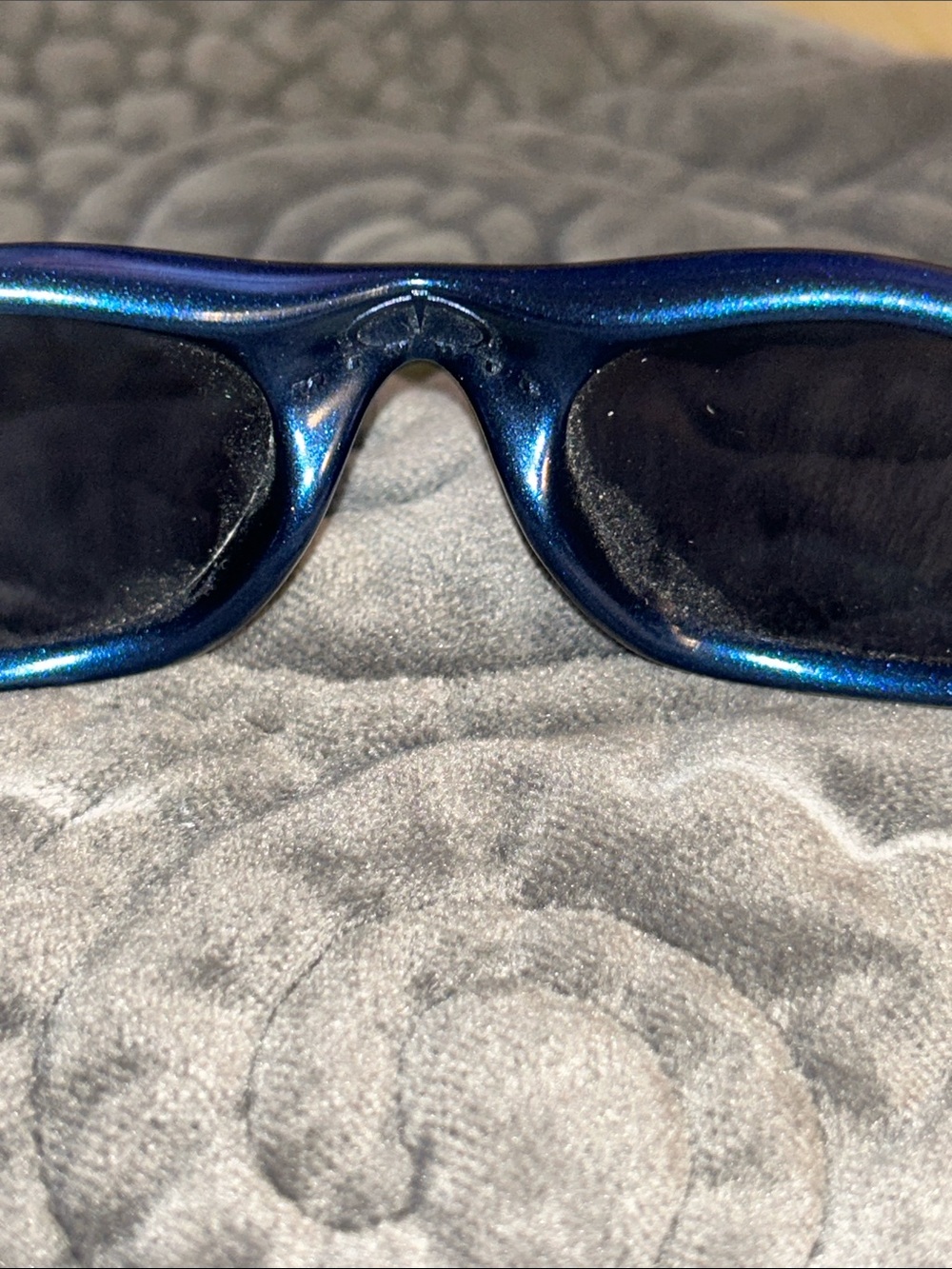 🤎Oakley Sunglasses MINUTE Metallic Blue Black Iridium Discontinued b338 - Picture 6 of 6